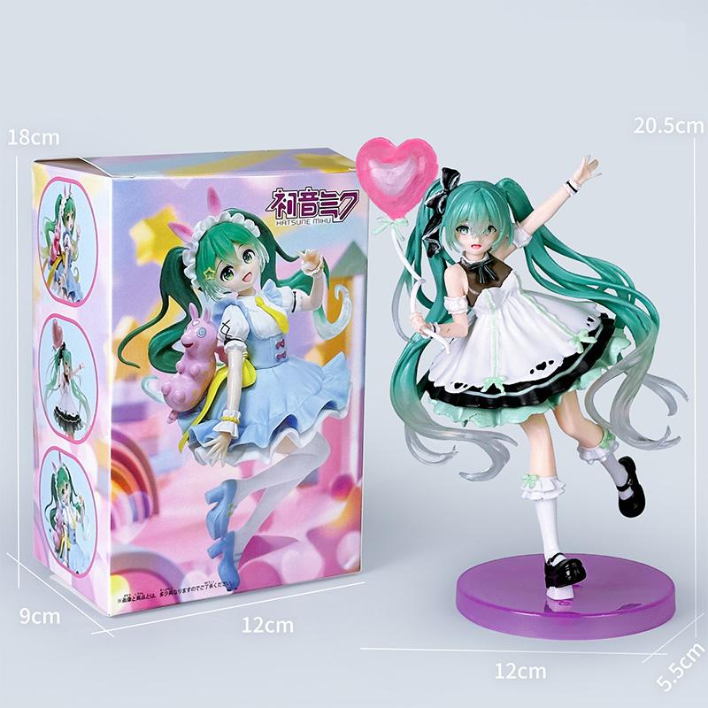20Cm Anime Hatsune Miku X Cinnamoroll Figure Anime Peripheral Collectible Models Decorative Decorations Children Kawaii Gift