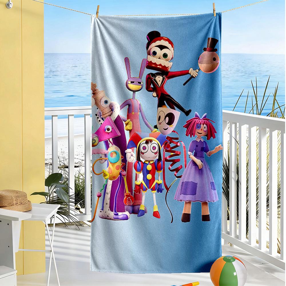 Digital Circus Beach Towel Soft Durable Quick-Dry Comfortable Lightweight