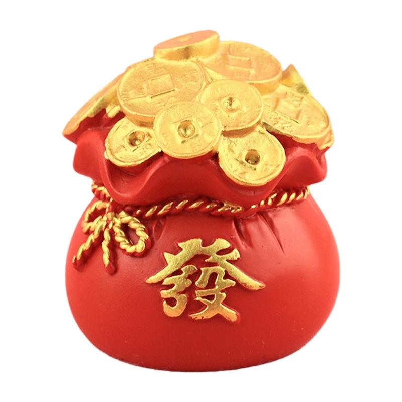 Resin Money Tree Statue Money Tree Figurines Sculptures Fengshui Ornament for Attraction Wealth Good Luck New Years Gift