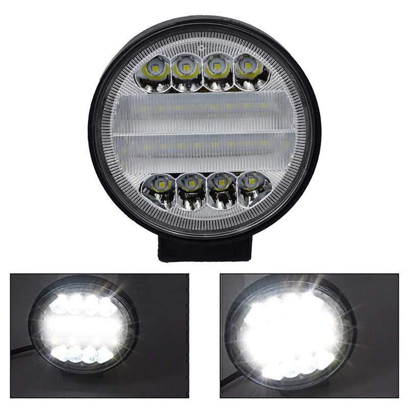 Round 24LED 72W Working DRL Fog Spot Light for Car Truck Off-road 4WD SUV 6000K