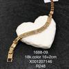 XUPING Jewelry Iced Out Synthetic CZ Colorful Gemstone Artificial Stone Clasp Gold Color Plated Pink Women Heart Tennis Bracelet