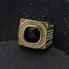 S925 sølvring ny full diamant tredimensjonal farge diamant perle personlig ring for menn