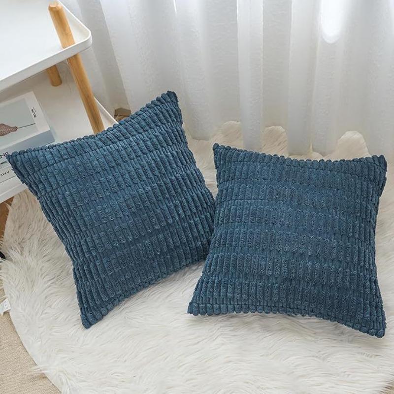 Soft Throw Pillow Covers Knitting Fur Solid Color Sofa Cushion Cover Waist Pillow Case Pillow Case Protector Office Sofa