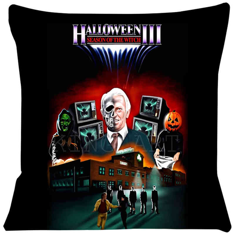 Halloween Iii Cushion Cover Comfortable Short Plush Pillow Cases Chair Car Sofa Pillow Cover Home Decorative Sj-325
