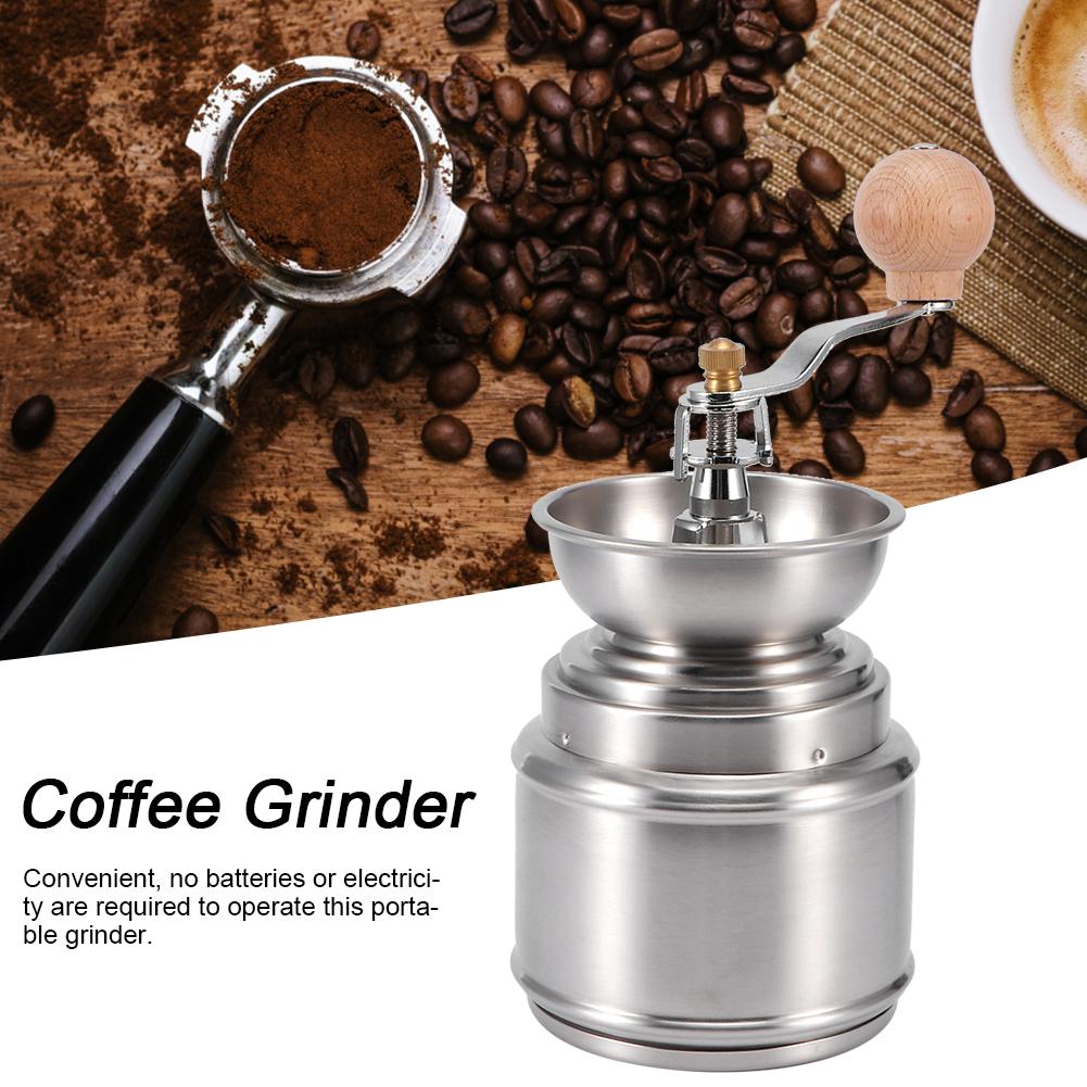 ZK20 Portable Stainless Steel Manual Coffee Grinder Adjustable Coffe Bean Pepper Mill Household Kitchen Tool