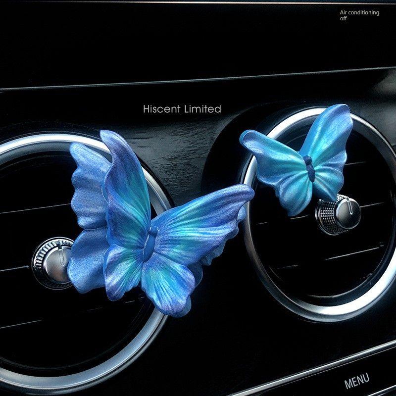 High-End Butterfly Air Vent Decoration Car Fragrance Car Perfume Flower Aroma Diffuser Stone Car Interior Decoration