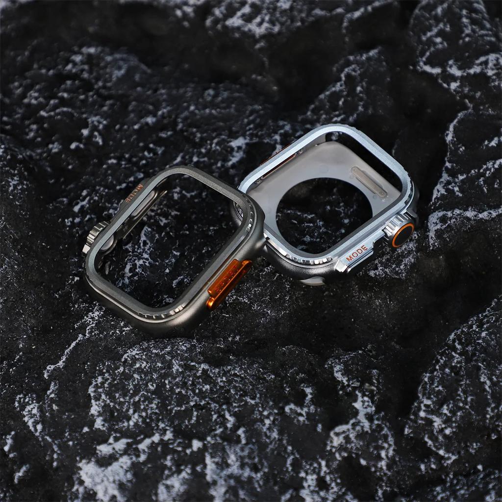 Armor Case for Apple Watch Ultra 3/2/1 49mm Series11 10 46mm 42mm Metal Protector Aluminum Cover Frame for IWatch Series 9 8 7 6 5 4 SE3 44mm 45mm