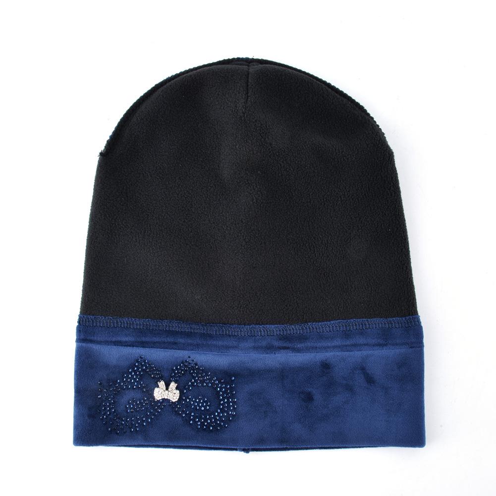 Velvet Warm Ear Protection Women's Knit Hat - Trendy Thick Winter Pullover, Solid Color