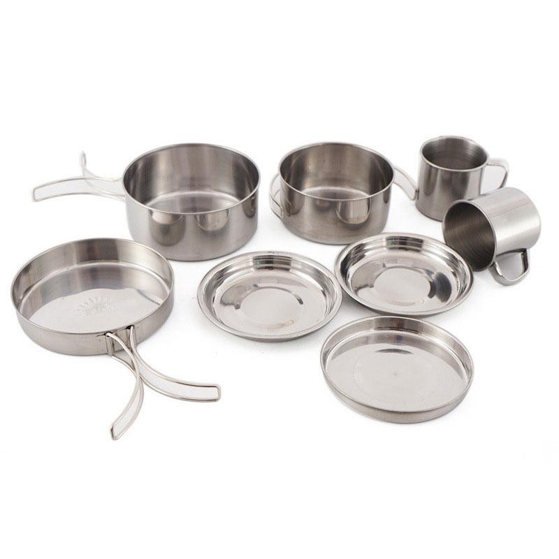 Mini Stainless Steel Nonstick Camping Frying Pan Cookware Set