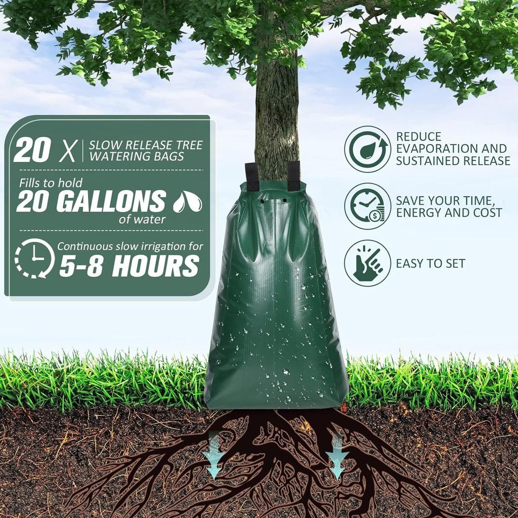 Tree Bag 20 Gallon Watering Bag Reusable Slow Release Tree Bag Drip Bag