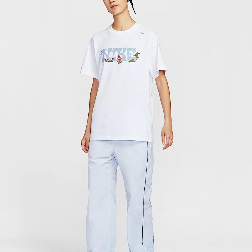 Nike Sportswear Lightweight Soft Loose Casual Short Sleeve T-Shirt Women Tops White IF0607100