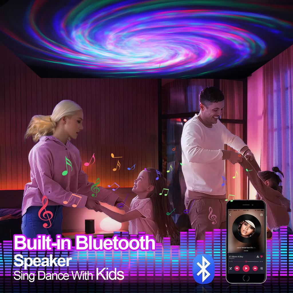 Star Projector for Kids Bedroom, Bluetooth Speaker Alarm Clock Galaxy Lamp, Starry Night Light with Timer Room Decor, Home Theater, Ceiling Decor