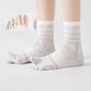 Breathable Mid-calf Socks Cotton Split Toe Socks Patchwork Five Toe Tube Socks  Summer