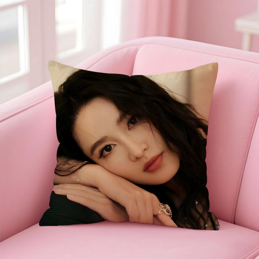 Popular fashion Elegant Chinese actress LLi Qin Cushion Cover Pillow Case Soft Friendly Fabric Concealed Zipper