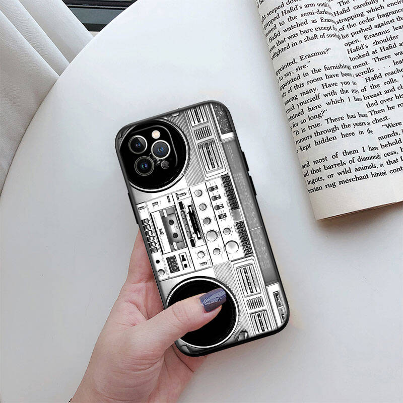 MH3 Vintage Boombox Tape Phone Shell Case for iPhone 7 8 11 12 13 14 15 16 17 16E XS Pro Max XR X SE Air