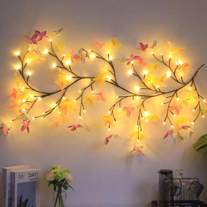 Rattan Led Lights, Creative Wall Decoration Lights With 48 Leds, Multi-Purpose, Versatile Decoration, Warm White Light
