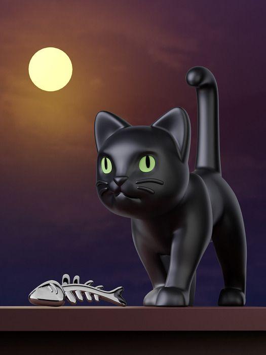 

Metalmorphose Metamorphose Belgian Metal Keychain Black Cat F