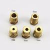 10pc 3/4/5/6/7mm Shaft Motor Flexible Coupling Tyre Wheel Brass Hex Coupler Set&wrench