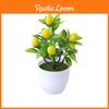 Plastic Lemon Simulated Peach Strawberry Fruit Tree Potted Artificial
