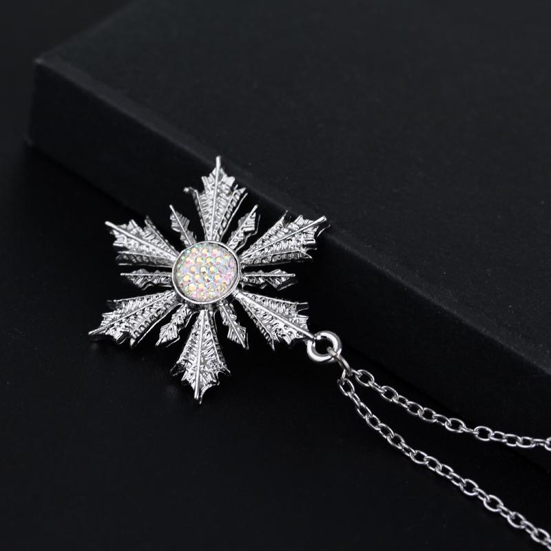 Halskette mit Schneeflocken-Anhänger für Frauen, Schmuck, Geschenk zum Jahrestag, Hochzeitsgeschenk