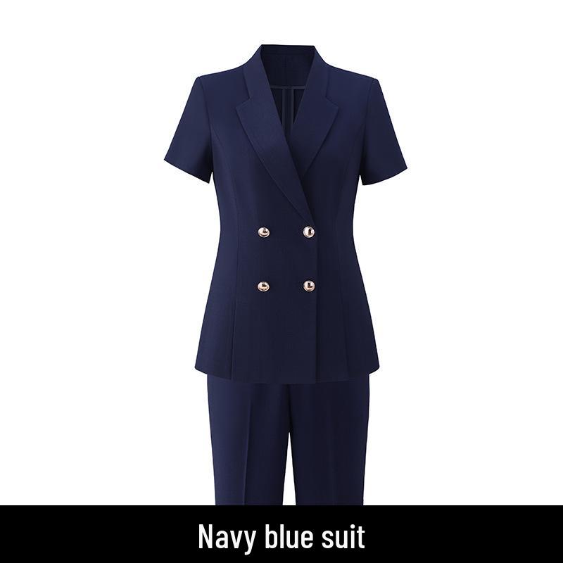 

Женский профессиональный летний комплект блейзера - Элегантная офисная одежда и униформа для продаж ювелирных изделий S