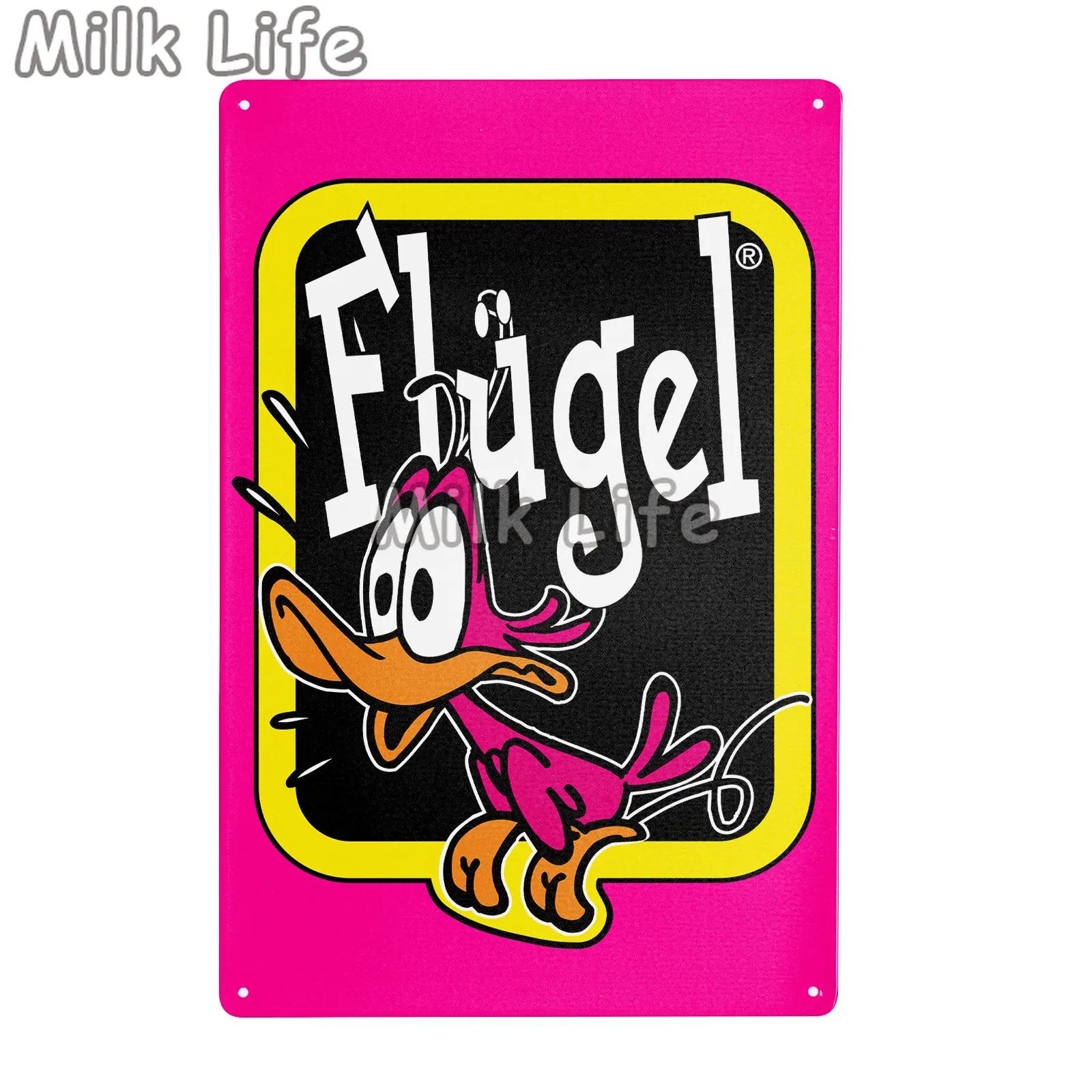 

Flugel Beer Tin Sign Let the Duck Out Sign Drink Metal Posters Iron Painting Vintage Sign Home Decor for Bar Pub Club Man Cave 20X30CM