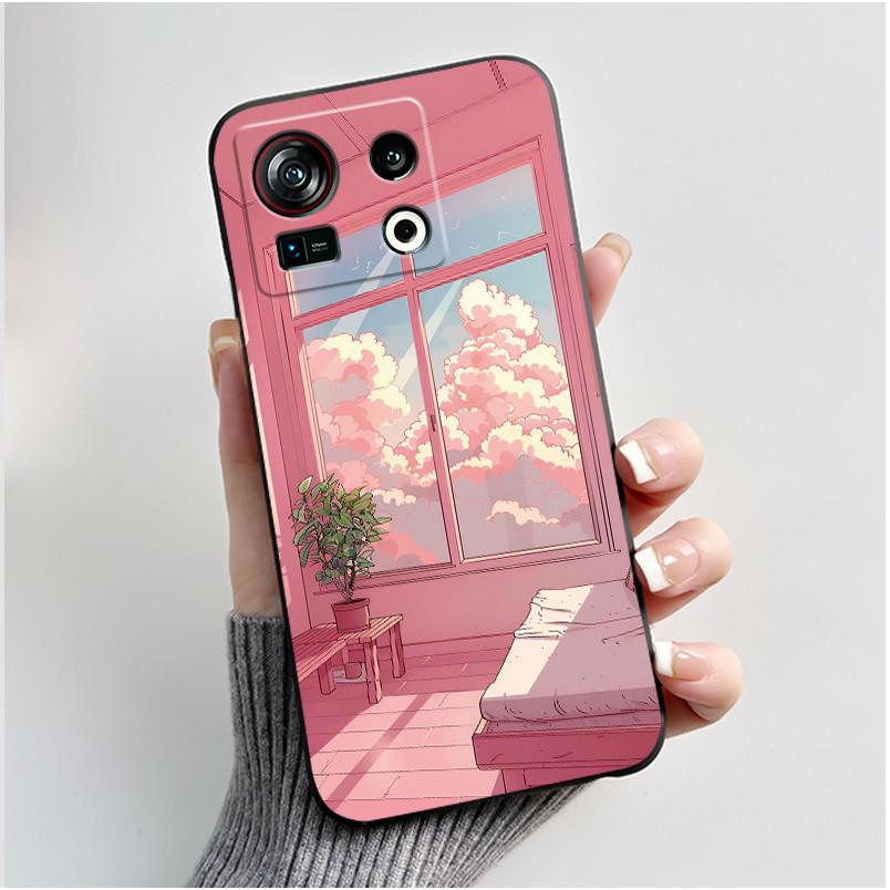 Casing For ZTE Nubia Z40S Pro Case Aesthetic Luxury Cute Cool Boy Girl Cover Black Matte Soft TPU Silicone Shockproof Phone Case