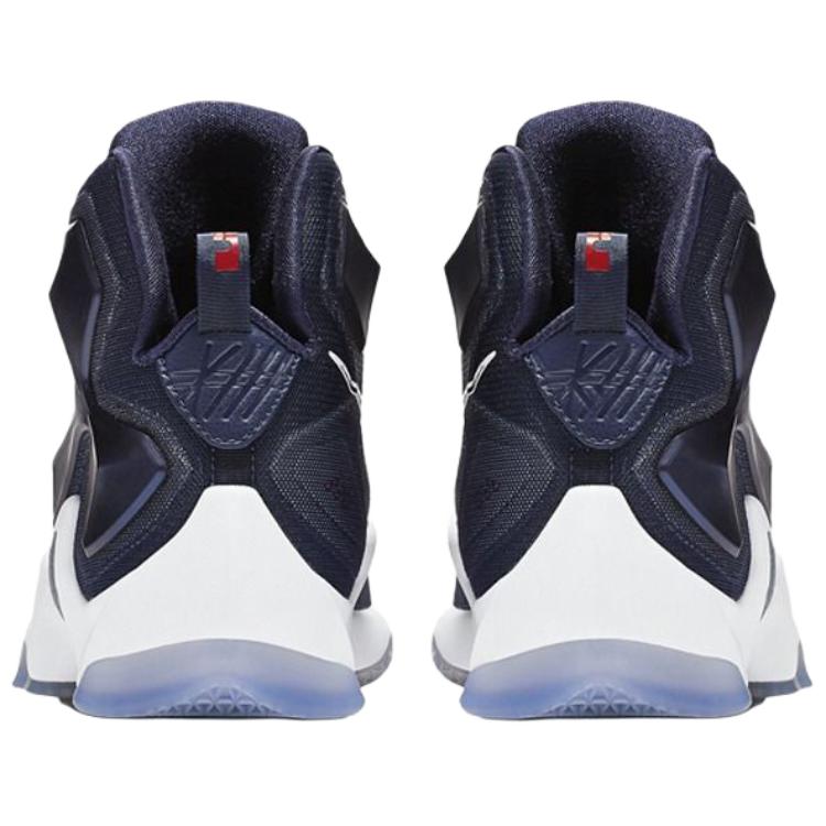 Nike Lebron 13 EP Comfortable Soft Non-Slip Durable High-Top Basketball Shoes Men sneaker Navy-Blue 807220-461