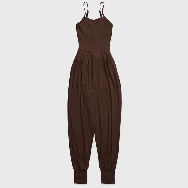 

Женская хлопковая майка-боди для йоги с поддержкой груди Medium темно-коричневого