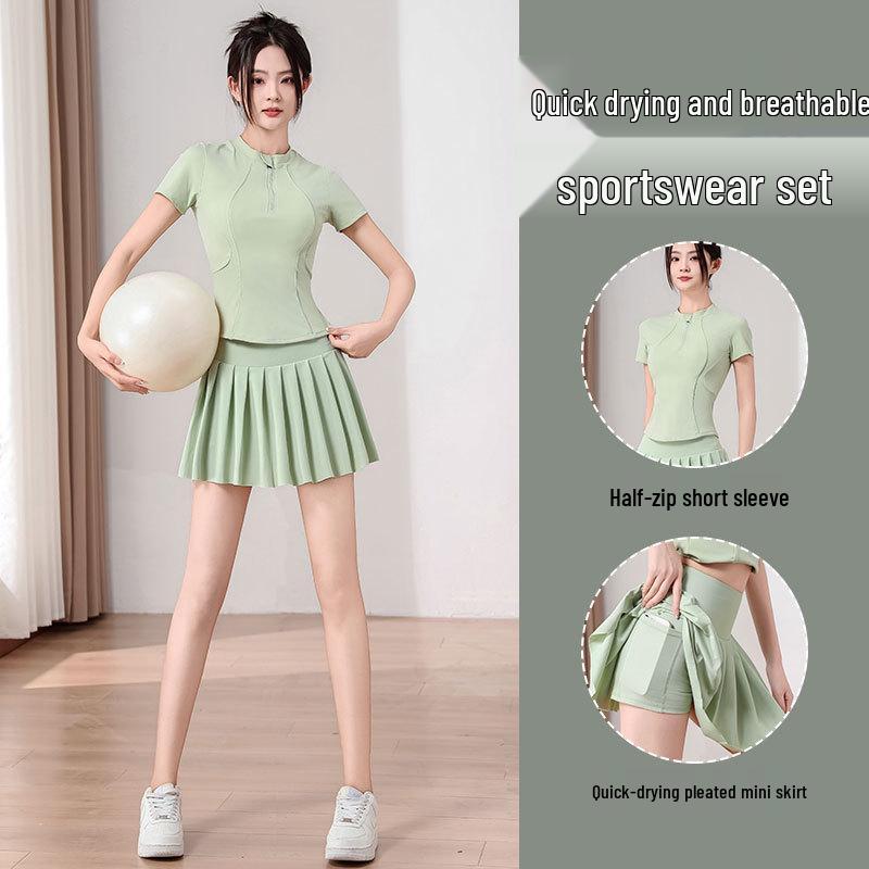 

Women s Summer Quick-Dry Badminton & Tennis Skirt Set Large