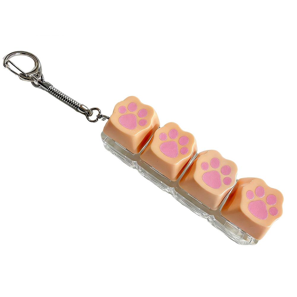 Cat Claw Fingertip Decompression Toy Kawaii Button Keycap Keychain Mobile Phone Backpack Pendant For Adult Gifts Stress Relief