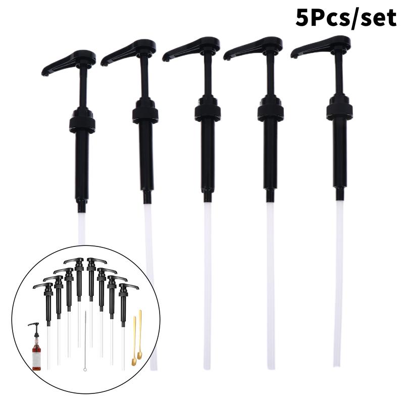 5X Syrup Pump Coffee Syrup Pump Dispenser Syrup Pump Press Action Pump Head For Coffee Syrups For Juice Bottle Dispenser