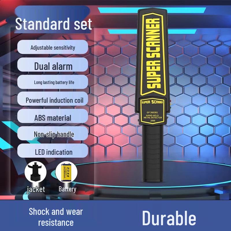 High-Precision Handheld Metal Detector Security Scanner with Infrared for Airports