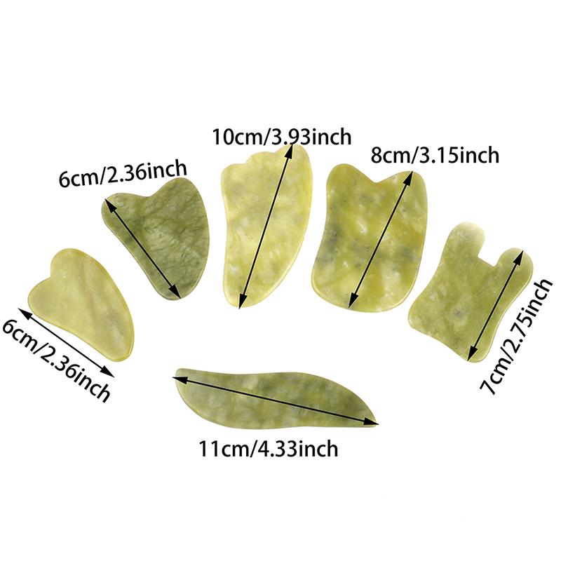 Natural Gua Sha Stone, Rose Quartz Jade Heart Shaped Face Massage Board Skincare Tool