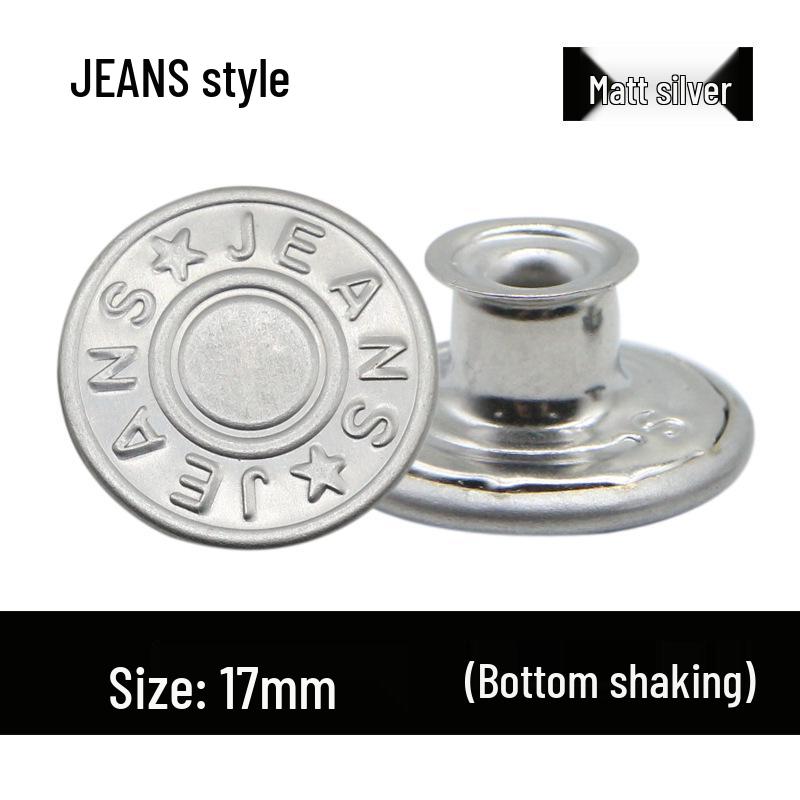 Metal I-Beam Threaded Copper Button for Jeans & Jackets