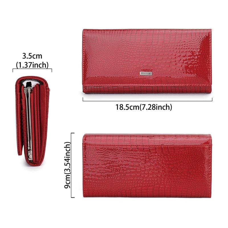 Alligator Pattern Women Genuine Leather Wallet Luxury Brand Cow Leather Female Purse Long Women's Leather Wallets