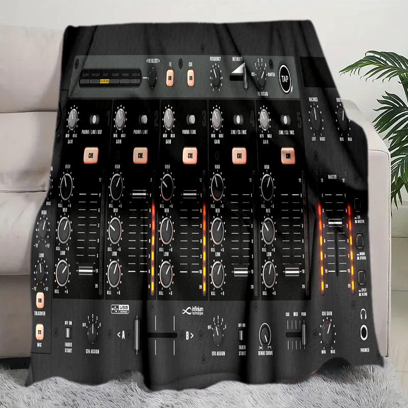 Dj Turntable Blanket Soft Comfortable All Seasons Perfect Sofa Office Naps Trips Birthday Gift Christmas Present