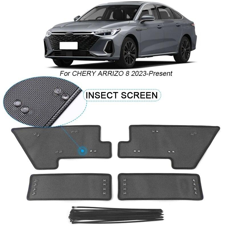 4PCS Carro Inseto-prova de Proteção de Entrada de Ar Tampa de Inserção de Ar Net Vent Corrida Grelha Filtro Acessório Para CHERY ARRIZO 8 2023-2025