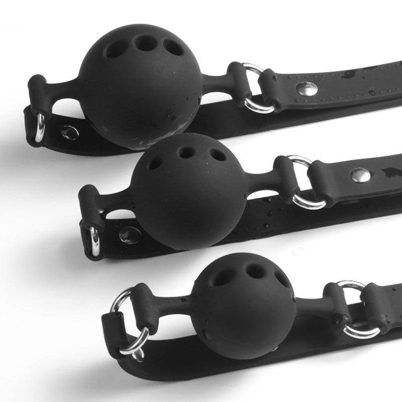 Breathable Silicone Ball Mouth Gag Adjustable Bondage Kit Soft Mouth BDSM Bondage Ball for Beginners Adult Couple Games Sex Toy