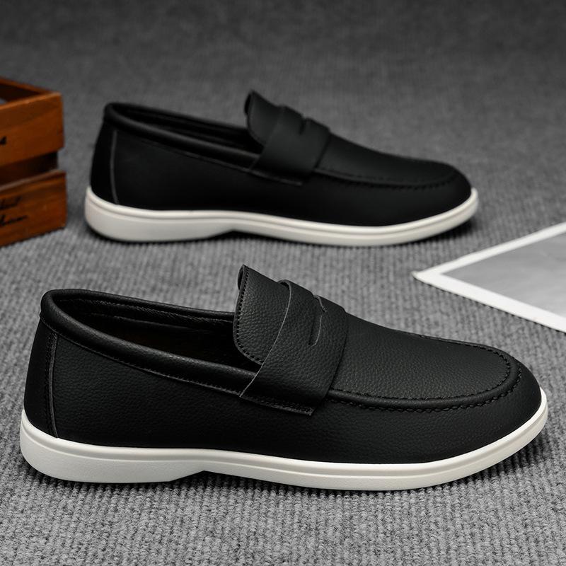 Breathable Bean Shoes England Style Lefebvre Fashion Casual Shoes Qing Men's Shoes Single Shoes Comfortable Trendy Minimalist Versatile Shoes