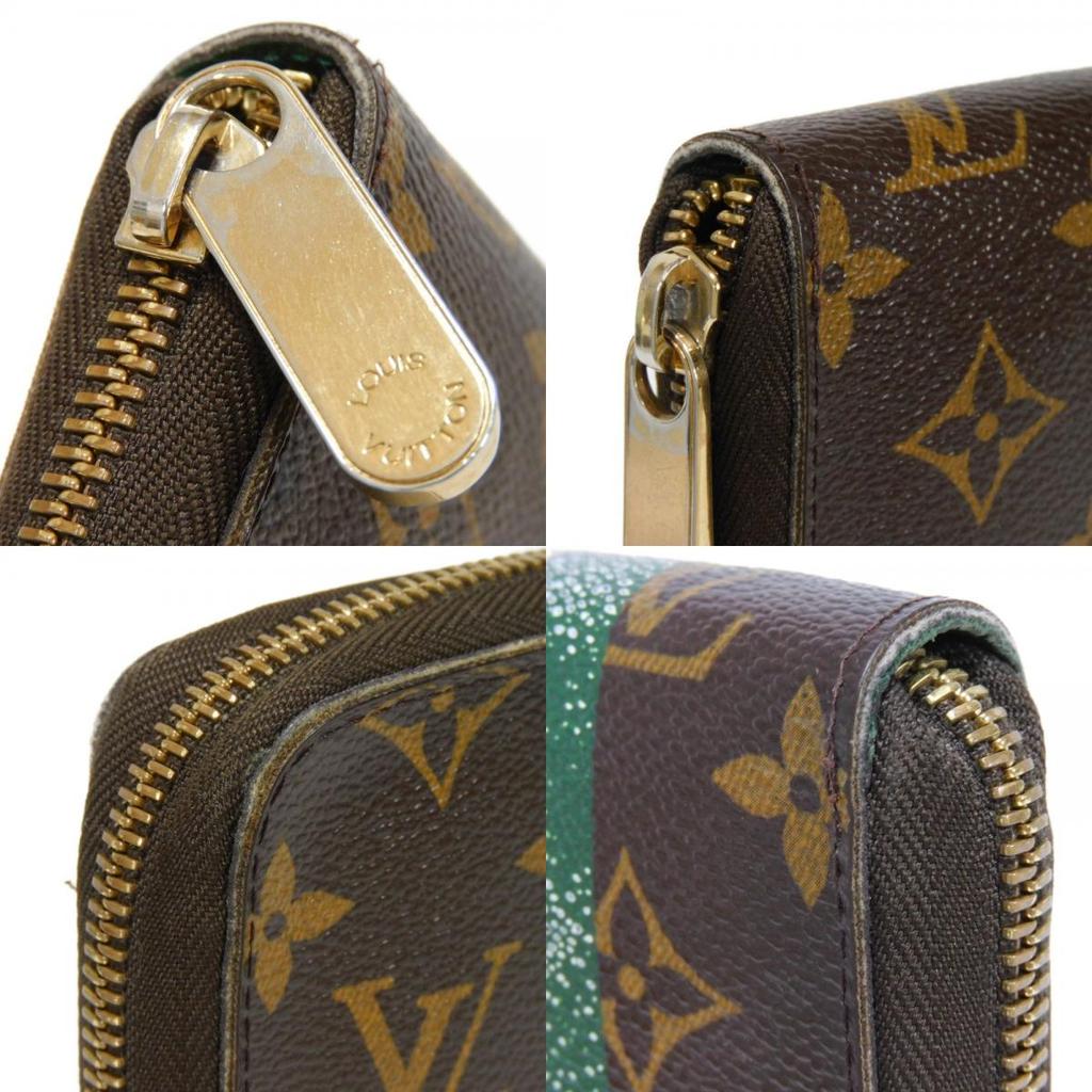 Used 12564 Zippy Organizer M60035 7940 Bellboy Green Zip Around Monogram Groom Veil Men's from Japan AUTHENTIC