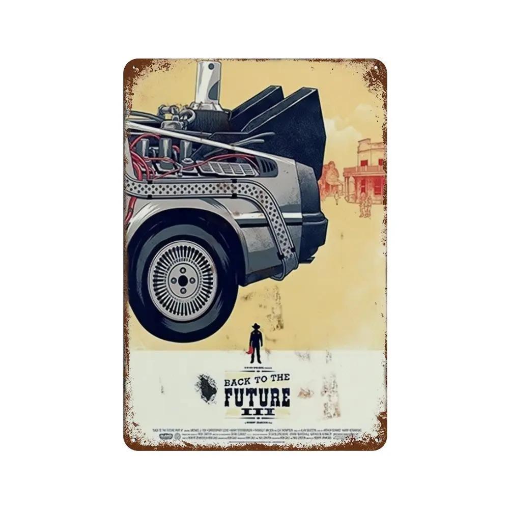 Zurück in die Zukunft Alte Filme Retro Metallschilder Posterwände Bars Clubs Männerhöhlen Garagen Cafés Kunst Wanddekorationen