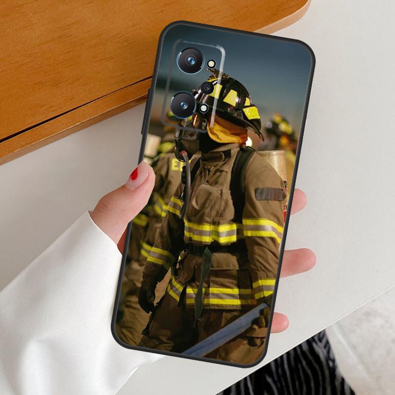 Cool Firefighter Heroes Fireman For Realme 15 Pro GT7 GT6 10 11 12 13 14 Pro Plus C67 C63 C61 C55 C51 C53 C35 C75 C65 Case