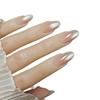 30Pcs Press On Nails French Tip Fake Nail Set Square Shape Reusable Stick-on For Women Girls Day Out