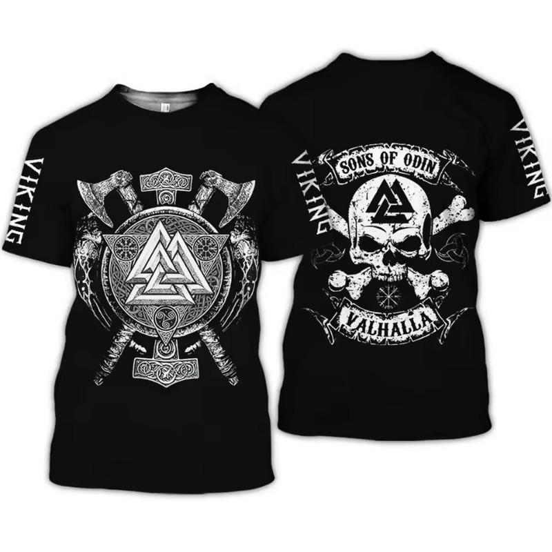 Printed T-shirt Men's Summer Short-sleeved Harajuku 3D T-shirt Men's Street Hip-hop Unisex T-shirt Top