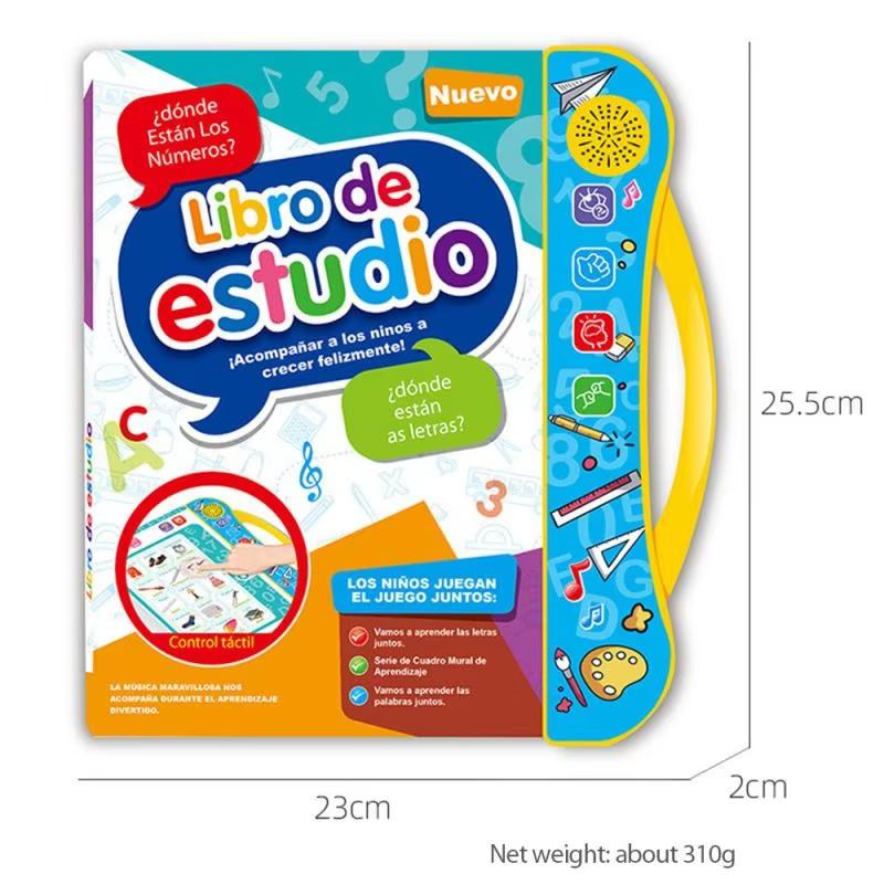 New Spanish  Point Reading Book Children Early Education Finger Touch Learning Language Multifunctional Voiced E-book Toy Gift