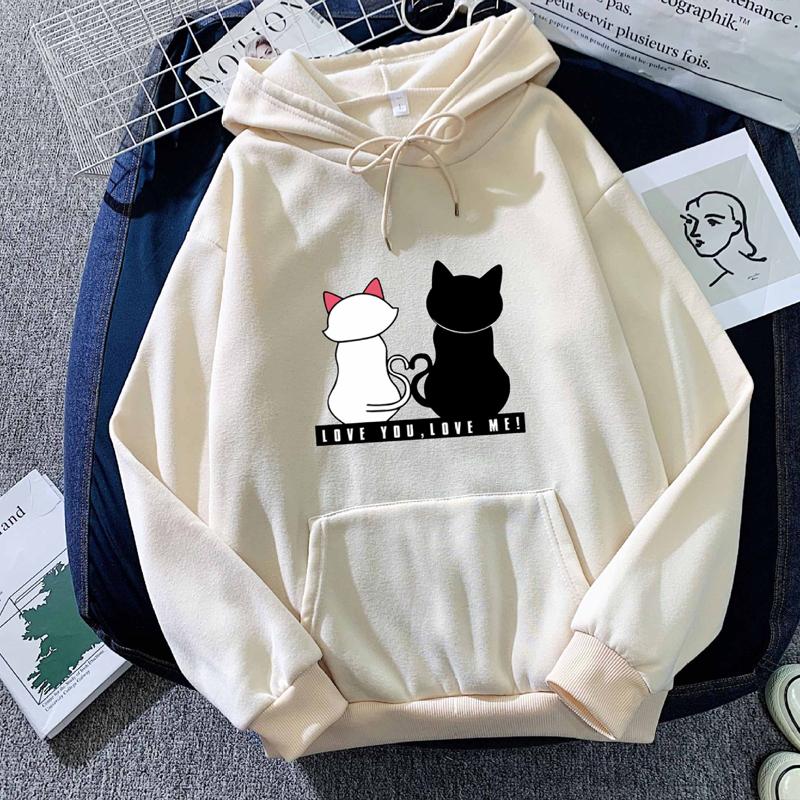 2023 Men's and Women's Autumn and Winter Couples Fashion Plus Velvet Hoodie Loose Top