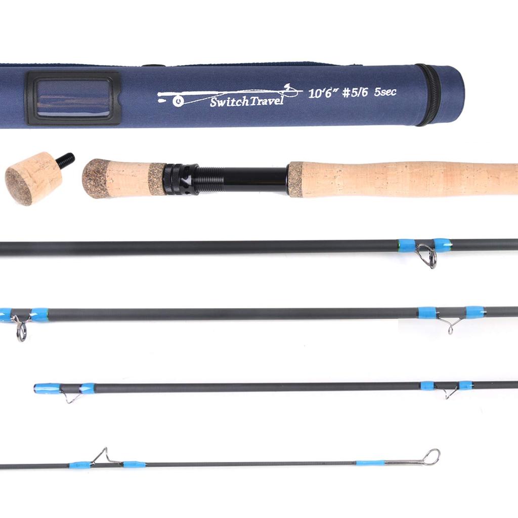 M MAXIMUMCATCH Maxcatch V-Switch Two-Handed Switch Rod, Carbon 4-Piece Fly Rod (Switch Travel Fly Rod (5-Piece), 10'6"ft 5/6wt)