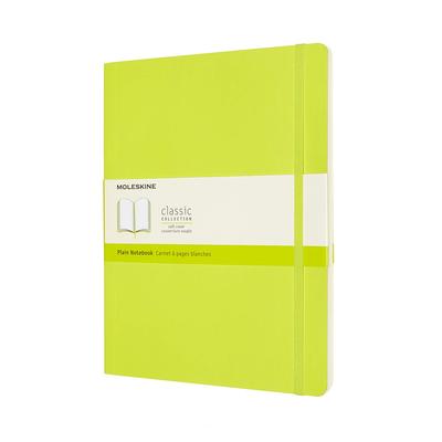 Moleskine Notizbuch Klassisches Notizbuch Weicher Einband Blanko XL-Größe breit x 25cm Zitronengrün QP623C2 (19cm lang)