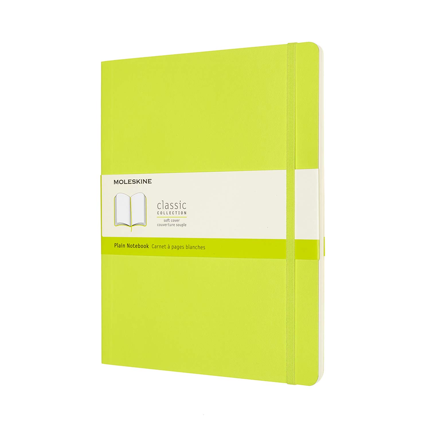

Moleskine Notebook Classic Notebook Soft Cover Plain XL Size wide x 25cm Lemon Green QP623C2 (19cm long)